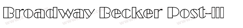Broadway Becker Post字体转换 Broadway Becker Post字体转换